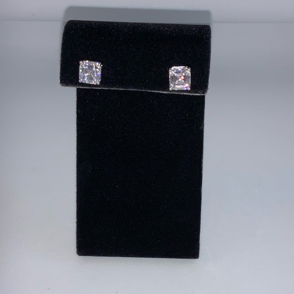 1ct Asscher Cut Earrings - Picture 6 of 12